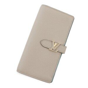 LOUIS VUITTON LV vertical wallet Taurillon Leather Galet